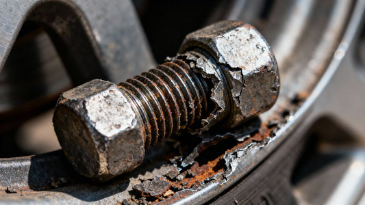 Damaged wheel stud with stripped threads