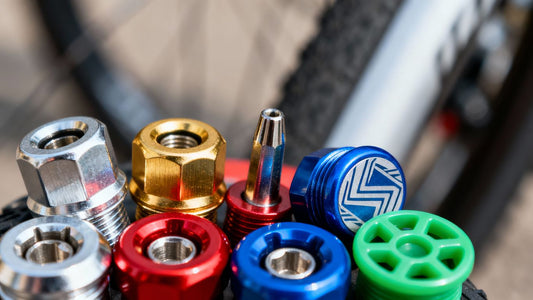 Colorful valve caps for tires, matching personal style.