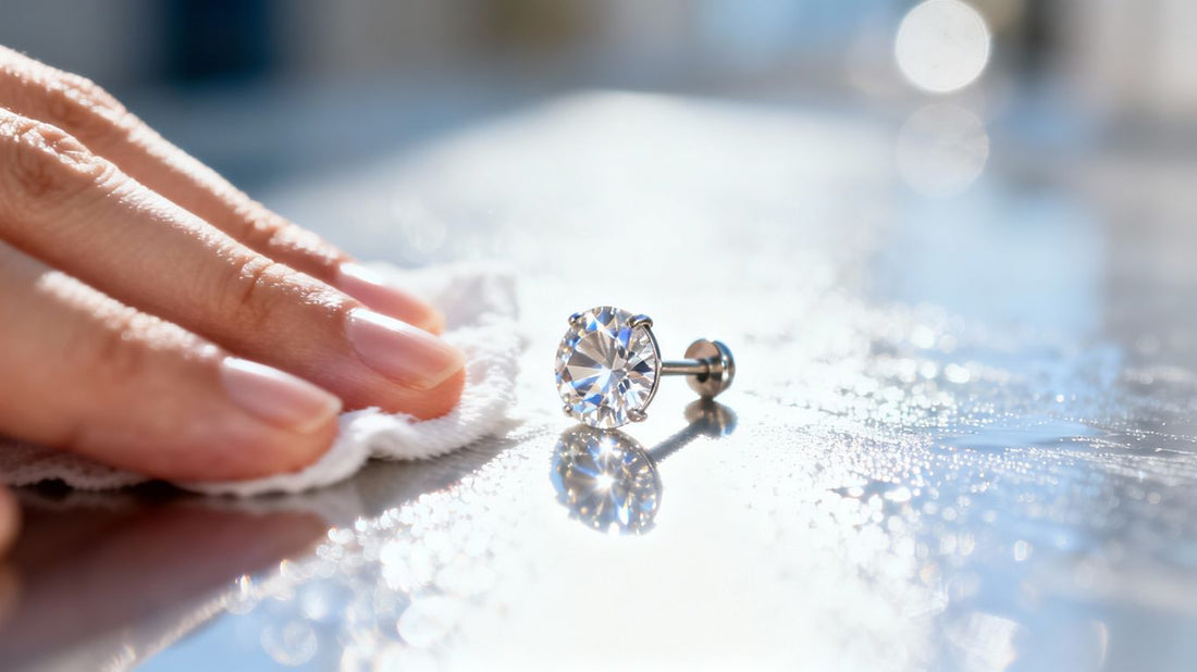 Sparkling clean stud with a brilliant shine.