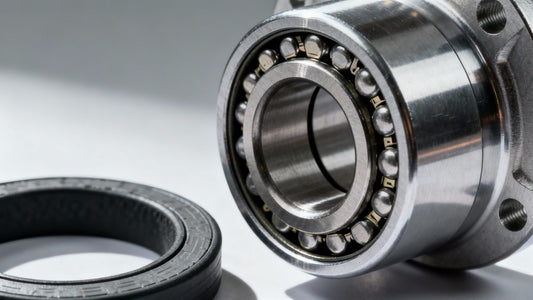 Wheel bearing, hub, and seal components.