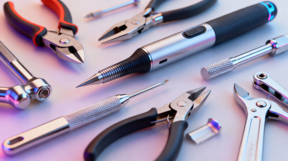 Collection of modern, sleek tools.