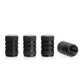 Black Aluminum Tire Valve Caps (4-Pack) – Rust-Resistant Metal Valve Stem Covers